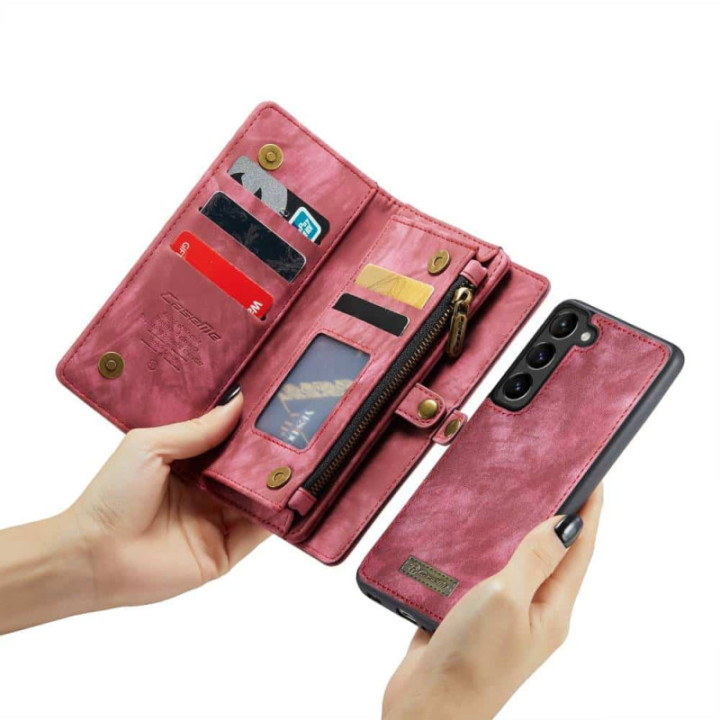 CaseMe Lompakkokotelo 11-kortti Samsung Galaxy S24 - Punainen