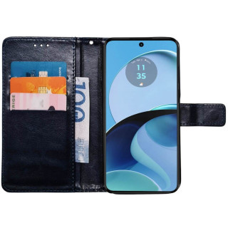 Lommebokdeksel 3-kort Motorola Moto G14 - Mørkeblå