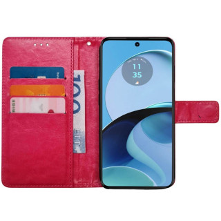 Wallet cover 3-card Motorola Moto G14 - Pink