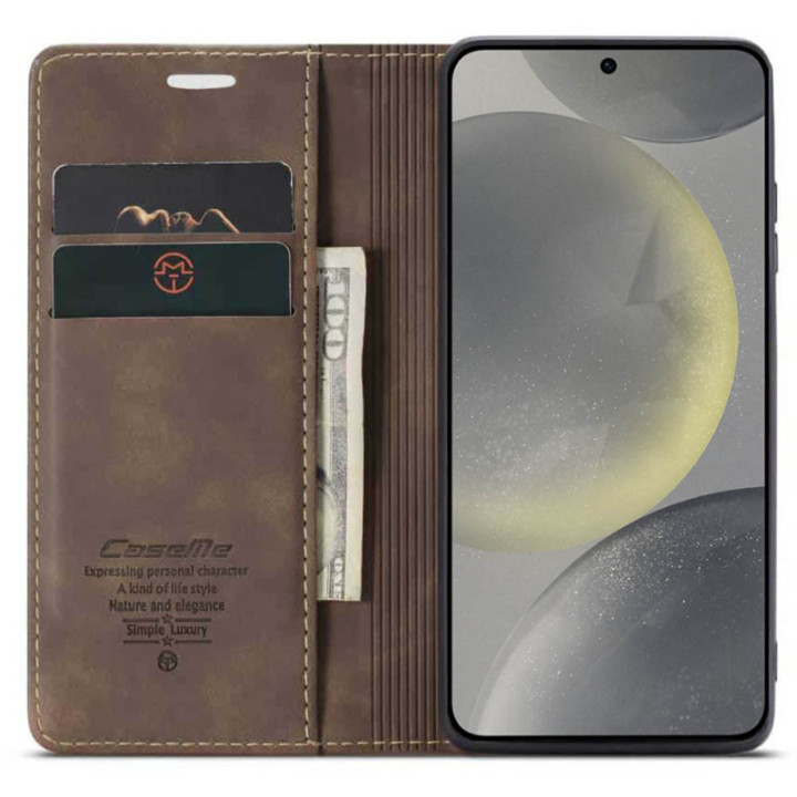 CaseMe Smart Magnet FlipCase Samsung Galaxy S24 Plus - Coffee