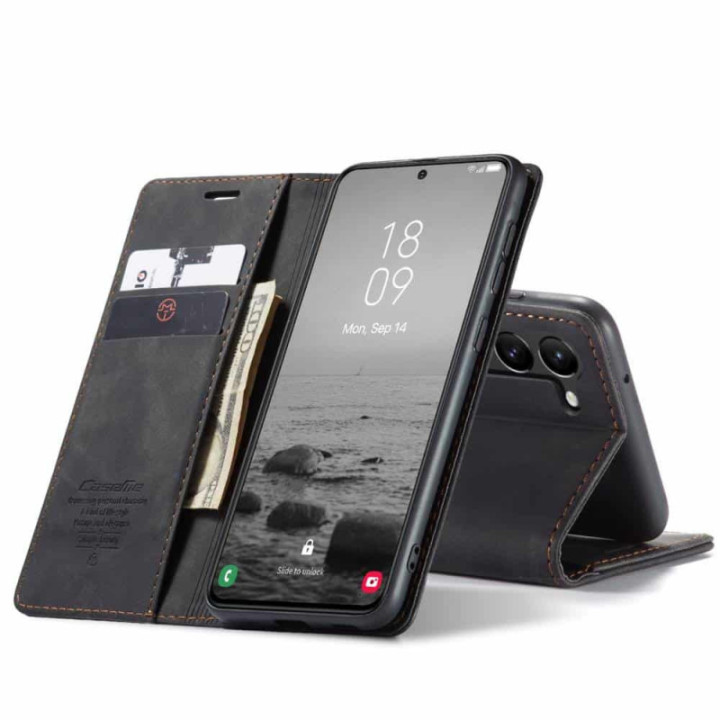 CaseMe Smart Magnet FlipCase Samsung Galaxy S24 Plus - Musta