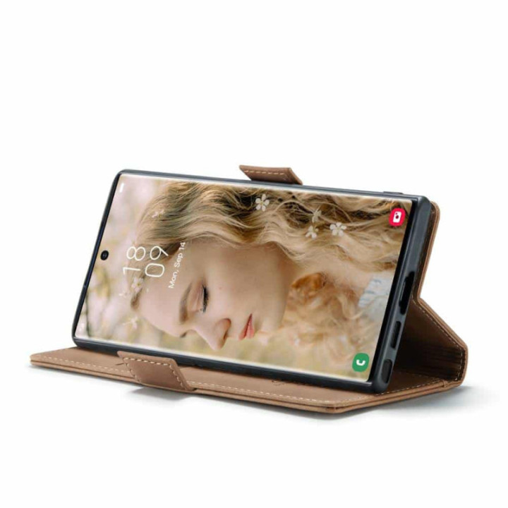 CaseMe Smart Magnet FlipCase Samsung Galaxy S24 Ultra - Brun