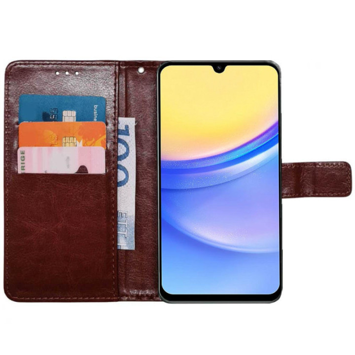 Handyhülle 3-Karten Samsung Galaxy A15 - Braun