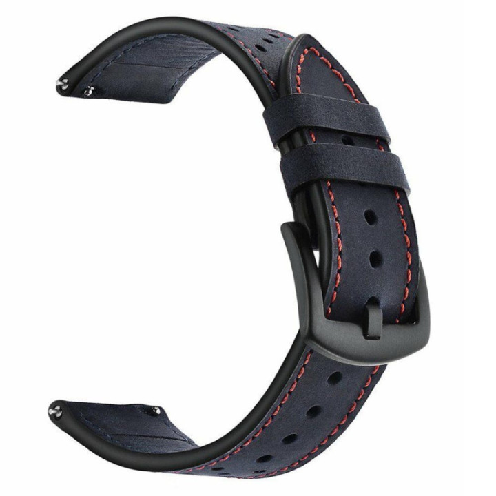 Leder Uhrarmband Garmin Forerunner 245M – Schwarz
