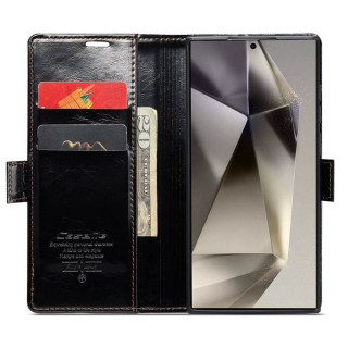 CaseMe Handyhülle 2-Karten Samsung Galaxy S24 Ultra - Schwarz