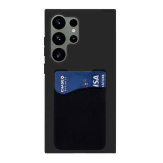 Silikon deksel med kortholder Samsung Galaxy S24 Ultra - Svart