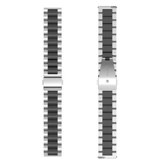 Watchband Stainless Steel Garmin Forerunner 245 - Silver/black