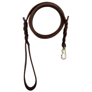 Swedish manufactured leather dog leash 15mm x 200cm - Brown