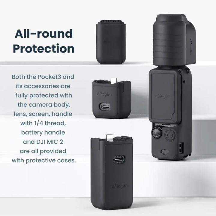 aMagisn silikondeksel 6i1 til DJI Osmo Pocket 3 - Grå