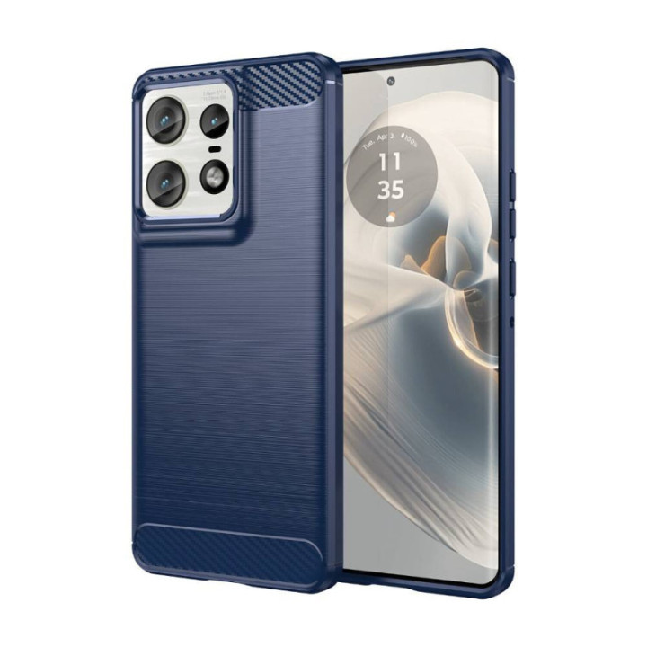 Gebürstet TPU hülle Motorola Edge 50 Pro - Blau