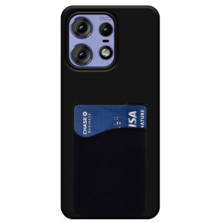 Silikon skal med korthållare Motorola Edge 50 Pro - Svart