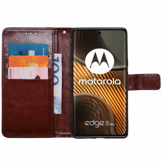 Plånboksfodral 3-kort Motorola Edge 50 Ultra - Brun