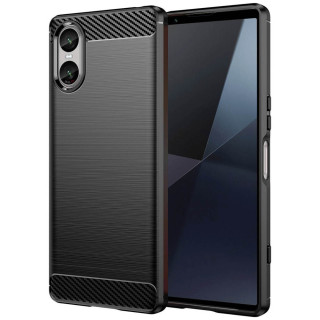 Børstet silikondeksel Sony Xperia 10 VI - Sort