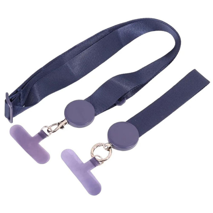 Phone Neckstrap 2in1 with attachment plate - Navy