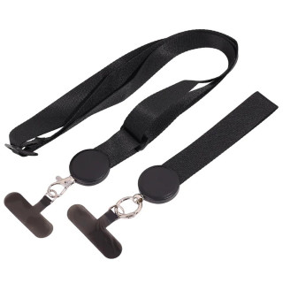 Phone Neckstrap 2in1 with attachment plate - Onyx Black