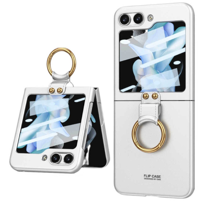 GKK Ring Case Samsung Galaxy Z Flip 6 - Silver