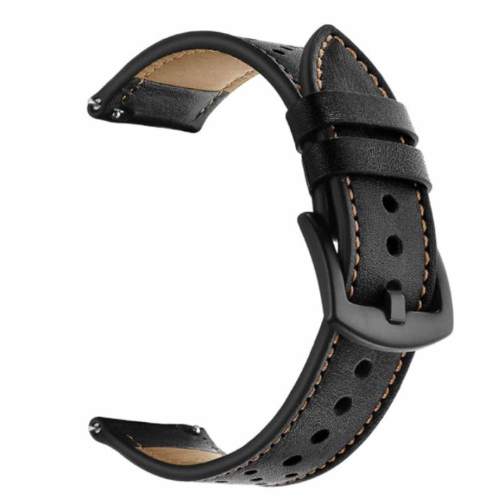 Nahkainen kellon ranneke Samsung Galaxy Watch 7 (40mm) - Musta