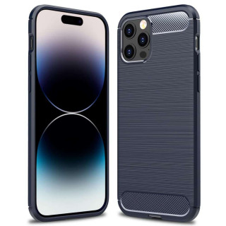 Harjattu TPU kuori Apple iPhone 16 Pro - Sininen