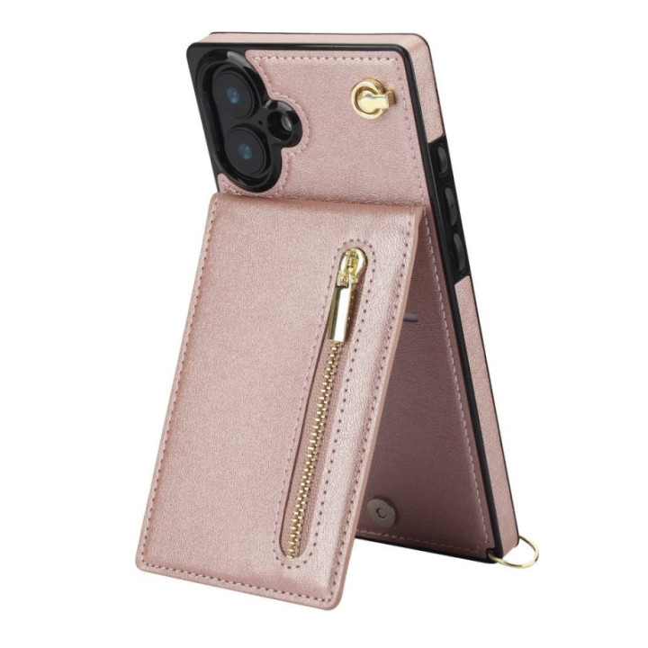 Zipper necklace case Apple iPhone 16 - Rose