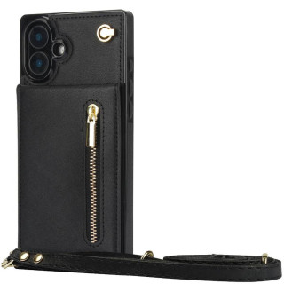 Zipper necklace case Apple iPhone 16 Plus - Black