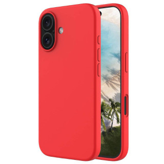 Liquid silikon skal Apple iPhone 16 - China Red