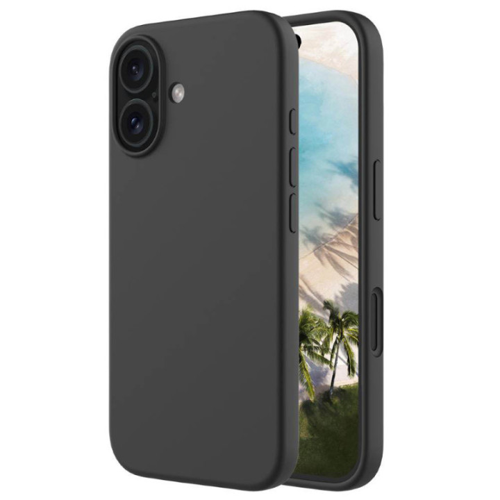 Liquid silikon skal Apple iPhone 16 - Svart