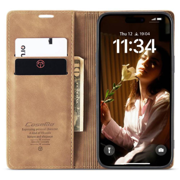 CaseMe FlipCase 013 Apple iPhone 16 - Brown