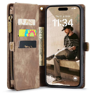 CaseMe Multikotelo 11-kortti Apple iPhone 16 Plus - Ruskea