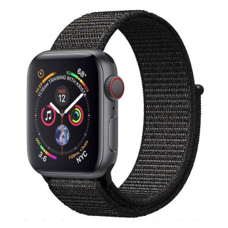 Nylon klockarmband Apple Watch 8 (45mm) - Black Pink