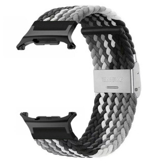 Flätat klockarmband Samsung Galaxy Watch Ultra (47mm) - Svart/vit