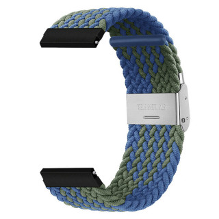 Geflochtenes Elastisches Armband Garmin Venu 2 - blaugrün
