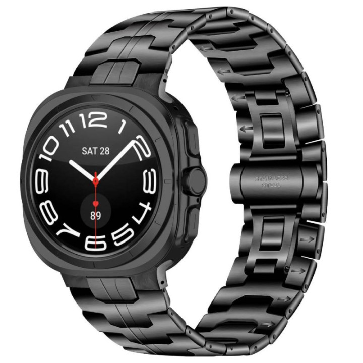 Iron Man rustfritt klokkereim Samsung Galaxy Watch Ultra (47mm) - Svart