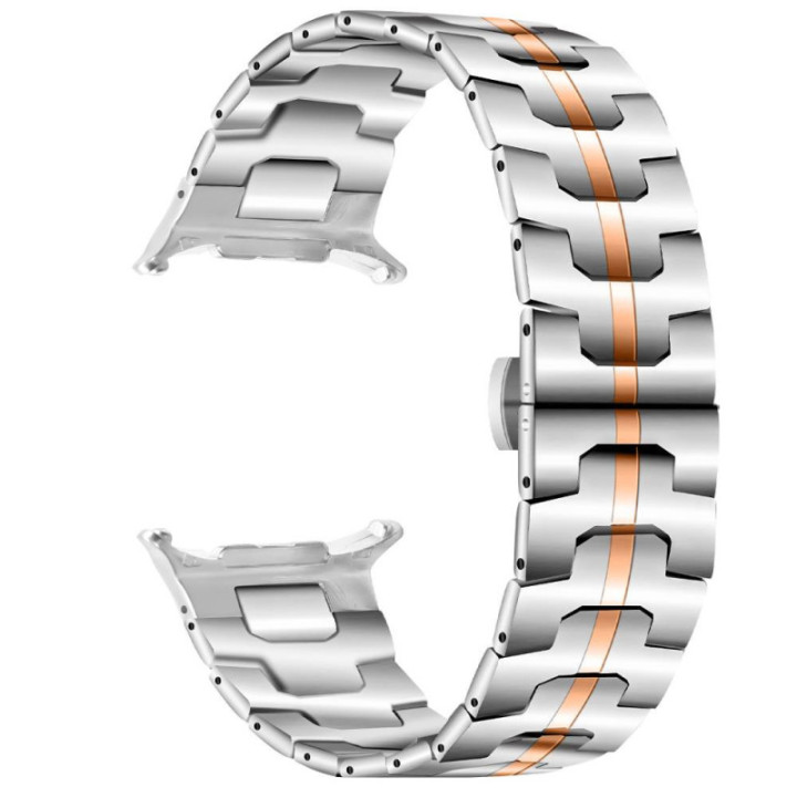 Iron Man stainless watchband Samsung Galaxy Watch Ultra (47mm) - Silver/rose
