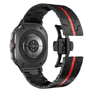 Iron Man stainless watchband Samsung Galaxy Watch Ultra (47mm) - Black/red