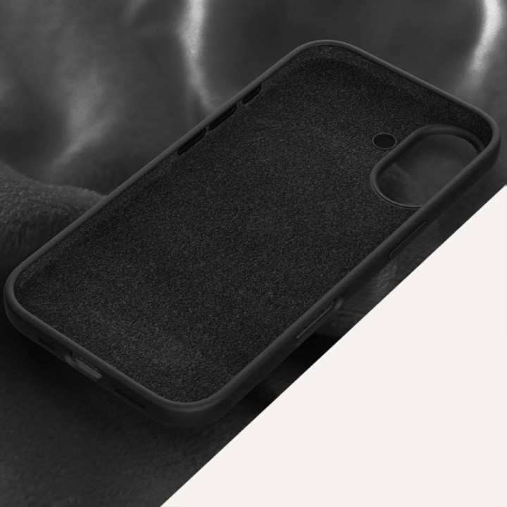 Liquid silikon skal Apple iPhone 16 - Svart