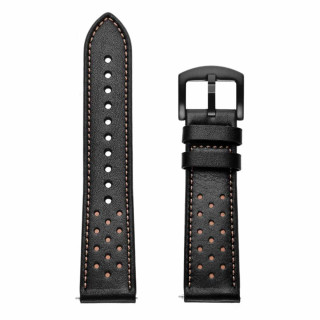 Leather watchband Suunto Race S 45mm - Black