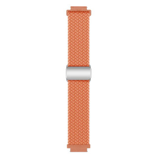 Braided magnetic watchband for Garmin Forerunner 265S - Hermes Orange