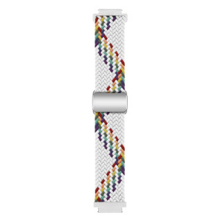 Flettet magnetisk urrem Garmin Forerunner 265S - White Rainbow