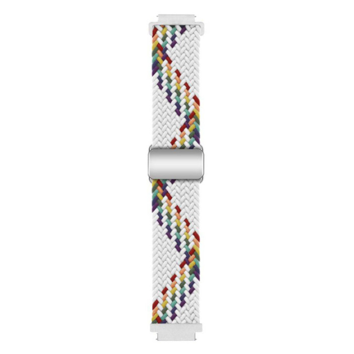 Flettet magnetisk klokkereim Garmin VivoMove 3S - White Rainbow