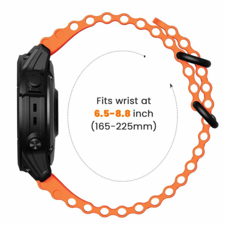 Ocean klokkereim Garmin Fenix 8 (51mm) - Oransje