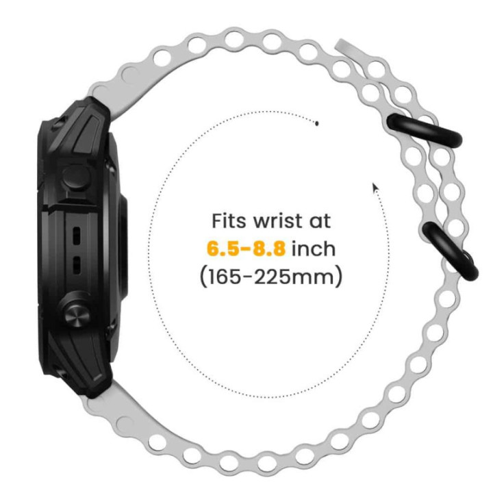 Ocean Uhrarmband Garmin Fenix 8 (51mm) - Weiß