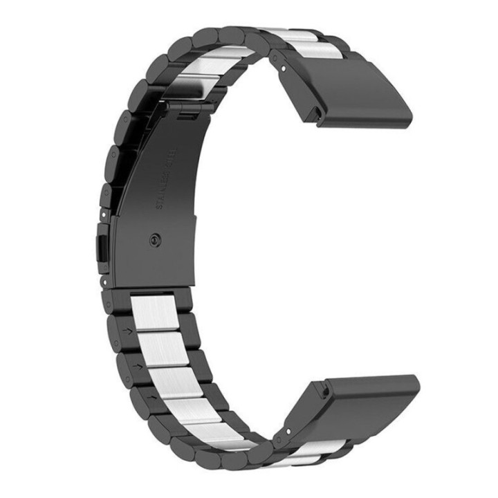Rustfri stål urrem Garmin Fenix 8 (47mm) - Sort/sølv
