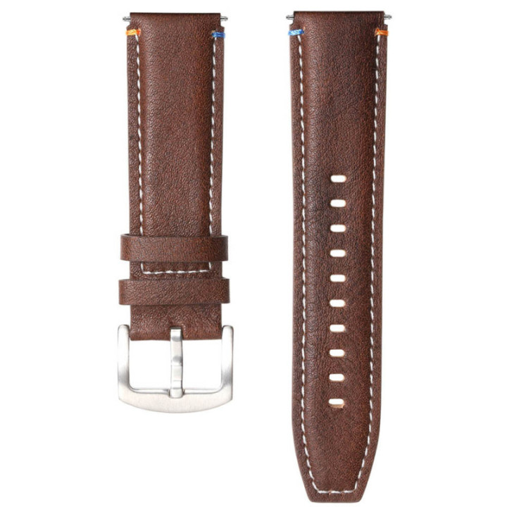 Leder Uhrarmband Garmin VivoActive 4 – Espresso Noir