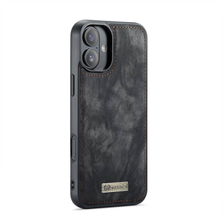 CaseMe mobilfodral 008 11-kort Apple iPhone 16 - Svart/grå