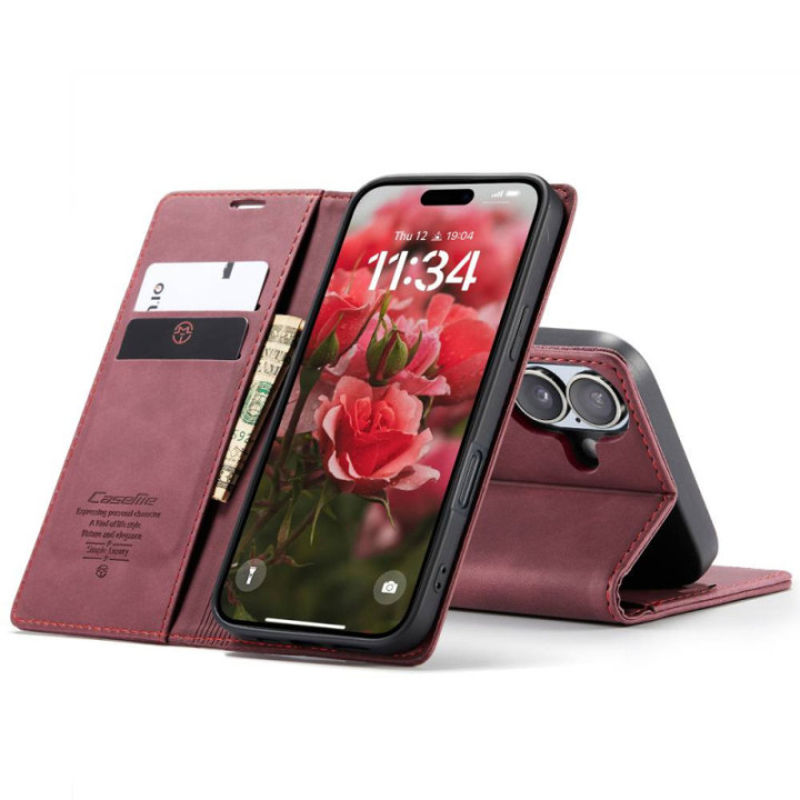 CaseMe mobildeksel 013 Apple iPhone 16 - Burgunder