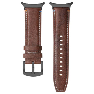 Lær BK klokkereim Samsung Galaxy Watch Ultra (47mm) - Espresso Noir