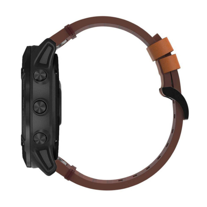 Nail leather watchband easyfit Garmin Fenix 7 Pro - Chestnut Oak