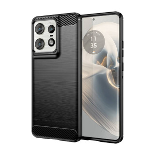 Harjattu TPU kuori Motorola Edge 50 Neo - Musta