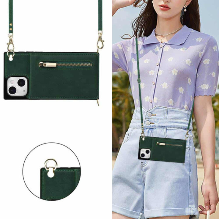 Zipper necklace case Apple iPhone 16 - Rose