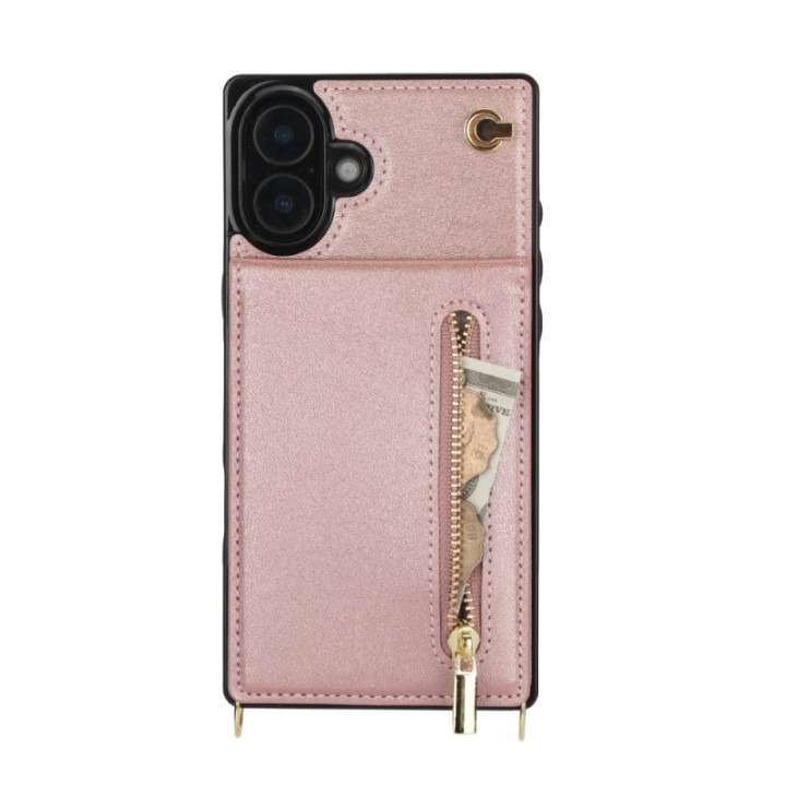 Zipper necklace case Apple iPhone 16 - Rose